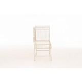 thumbnail of Décoshop26 - Banc de jardin banquette design en fer forgé crème vieilli dossier côté droit 156x46 cm MDJ10192