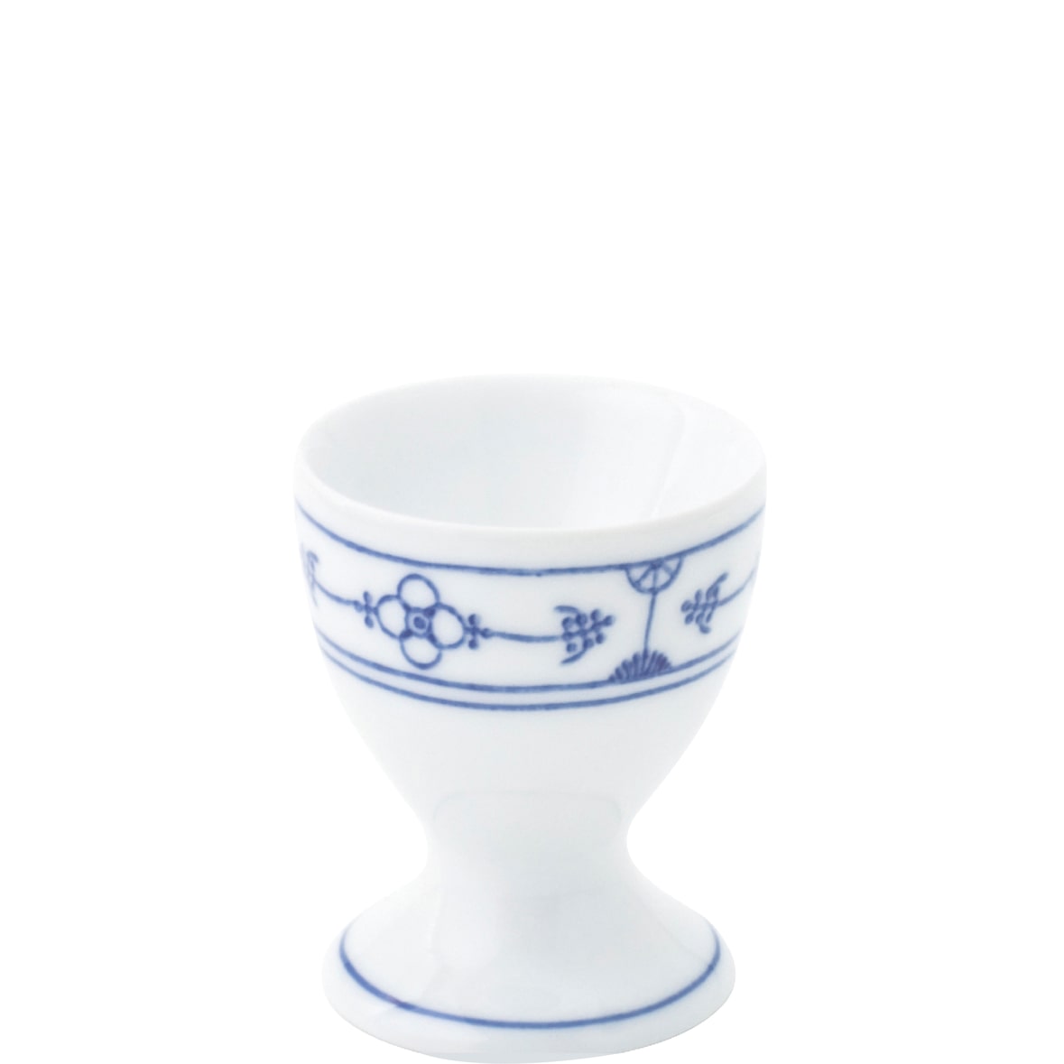 KAHLA 207401A75019X Blau Saks Eierbecher mit Fuß | Eierhalter mit Strohmuster aus Porzellan
