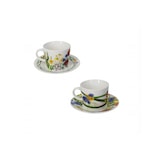 thumbnail of Conjunto de chávenas de café com flores silvestres 2 peças em porcelana de ossos nova