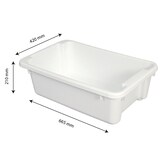 thumbnail of GILAC Bac renforcé empilable emboîtable - 40 L - Blanc G146421