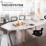 thumbnail of bümö Tisch klein, Multifunktionstisch, 80 x 80 cm in Grau/Schwarz - Beistelltisch, Bistrotisch, Esstisch, Pausentisch, Mehrzwecktisch Tischsystem für