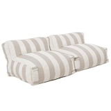 thumbnail of Modulaire tuinset met 2 gestreepte fauteuils in zandkleur