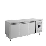 thumbnail of Mesa refrigerada de 3 puertas, acero inoxidable, refrigeración por aire, 85 x 179.5 x 60 cm, 275 W, 600mm profundidad, EASYLINE, 339L, 10580 Vaiotec
