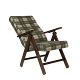 thumbnail of Poltrona regolabile Roma tessuto a scacchi verde