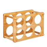 thumbnail of Relaxdays Weinregal, Bambus, 6 Flaschen, Weinständer für Küche, Keller, Wohnzimmer, Weinablage HBT 21x32x18,5 cm, Natur
