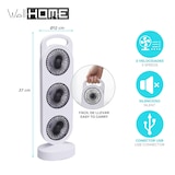 thumbnail of WellHome - Juego de 4 Ventiladores de Mesa USB 3W de 3 Velocidades en color Blanco 37x12x8,3cm