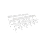 thumbnail of Silla plegable ligera Bolero blanca 10 piezas