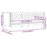 thumbnail of vidaXL 3-tlg. Chesterfield-Sofa-Set Creme Kunstleder