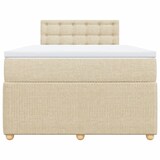 thumbnail of vidaXL Boxspringbett mit Matratze Creme 120x200 cm Stoff