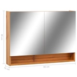 thumbnail of Helloshop26 - Armoire à miroir de salle de bain led 80 x 15 x 60 cm MDF chêne 02_0006729