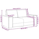 thumbnail of vidaXL 2-Sitzer-Sofa Schwarz 160x78x84 cm Samt