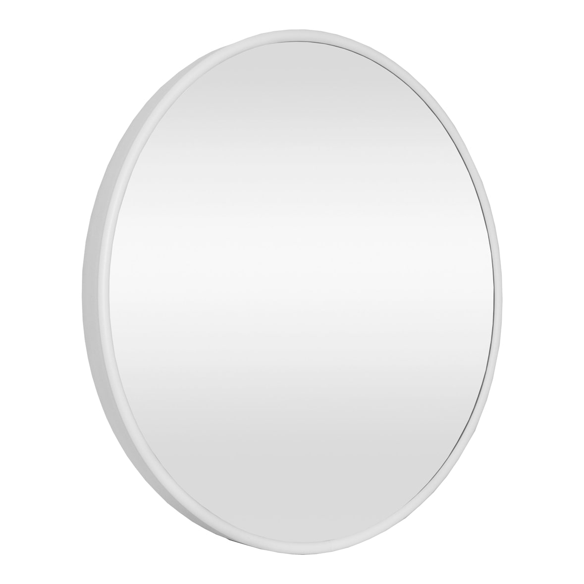 Helloshop26 - Espejo de pared redondo 50 cm blanco mate 03_0007941