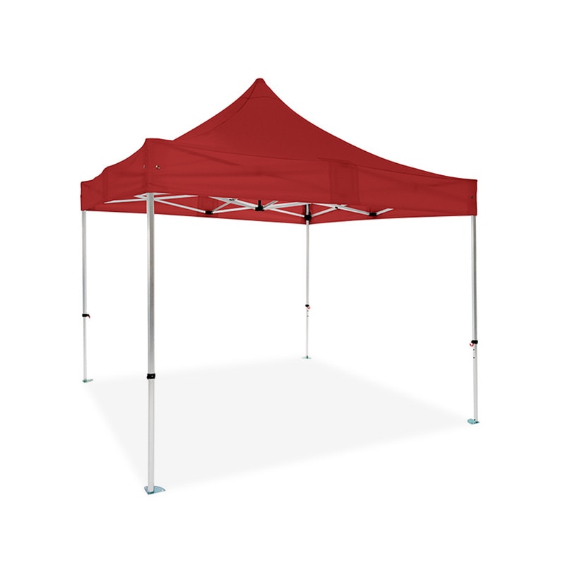 Carpa Cenador Plegable Profesional Aluminio Expert 3x3 Rojo | Estructura Hexagonal 40x40x1,6 mm | Resistente para Exterior y Eventos