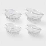 thumbnail of Metro Professional vaschetta ovale in PET con coperchio incernierato 500 cc transparent - (1 cf x 100 pz)
