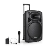 thumbnail of Enceinte sono portable 15" 800W - USB/BT/REC + 2 Micros VHF - Ibiza Sound PORT15VHF-BT