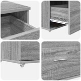 thumbnail of vidaXL Schreibtisch Graues Sonoma 131,5 x 50 x 106,5 cm Holzwerkstoff