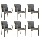 thumbnail of vidaXL 7-tlg. Garten-Essgruppe mit Kissen Grau Poly Rattan