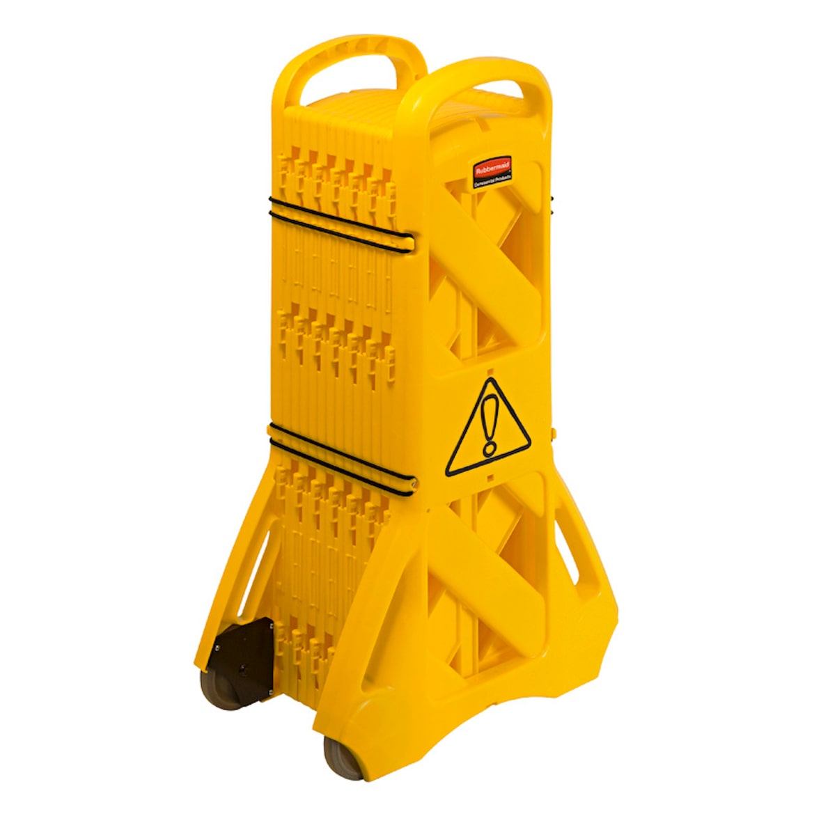 Rubbermaid bobiles Absperrsystem auf Rollen | HxBxT 100x60x35cm | Geöffnete Länge 4 Meter | Gelb von PROREGAL