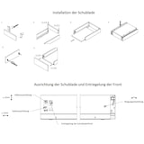 thumbnail of Push to Open Schubladensystem Schubkasten-Set Vollauszug Anthrazit 550mm 86mm