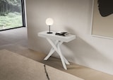 thumbnail of Ausziehbare Konsole 90x40/196 cm Saki Premium Kleine weiße Esche mit weißen Beinen