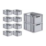 thumbnail of PROREGAL 10x Eurobox NextGen Grip | HxBxT 22x30x40cm | 20 Liter | Griffe offen | Glatter Boden | Eurobehälter