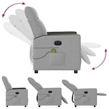 thumbnail of vidaXL Massagesessel Elektrisch Wolkengrau Stoff