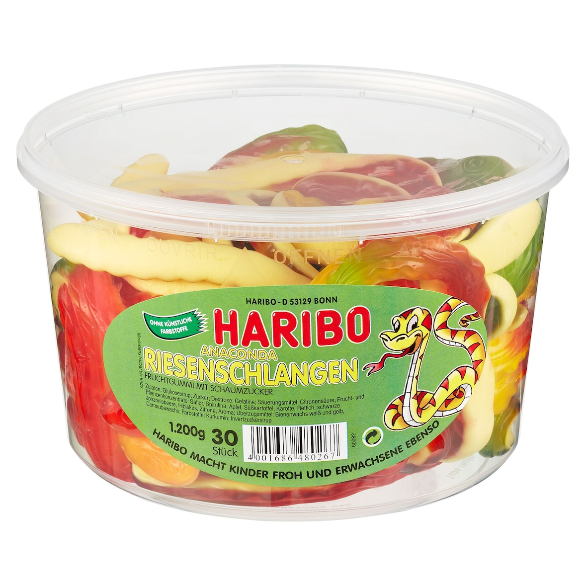 Haribo Riesenschlangen 30 Stück (1,2 kg)