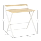 thumbnail of HOMCOM mesa de escritorio plegable mesa de estudio con estante superior estilo moderno para sala oficina dormitorio 81,5x70x84 cm