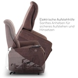 thumbnail of Fernsehsessel mit Aufstehhilfe, Relaxsessel mit elektrischer Liegefunktion, 2 Motoren, 120 kg belastbar, Mikrofaser, Kaffeebraun, Raburg Jan