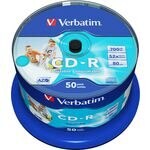thumbnail of Verbatim CD-Rohlinge AZO Spindel Bedruckbar 700 MB 50 Stück