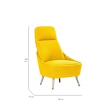 thumbnail of Dmora Bürostuhl Dcelli, Büro-Wartestuhl, Ergonomischer Wartestuhl, 77x65h100 cm, Gelb