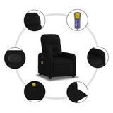 thumbnail of vidaXL Massagesessel Schwarz Stoff