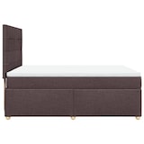 thumbnail of vidaXL Boxspringbett mit Matratze Dunkelbraun 140x200 cm Stoff
