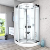 thumbnail of Dampfdusche Duschkabine Sauna Dusche D58-20T2 100x100 cm ohne 2K Scheiben Versiegelung