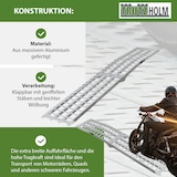 thumbnail of TRUTZHOLM 2 x Auffahrrampen 230 cm 1360 kg Traglast Alu klappbar grau Riffelstab Rampe Verladerampen