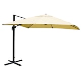 thumbnail of Décoshop26 - Parasol professionnel restaurant pour jardin terrasse 3x4m (Ø5m) polyester/aluminium 26kg crème sans pied, rotatif 04_0003342