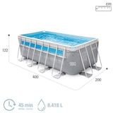 thumbnail of Piscina desmontable rectangular 8.418 L c/depuradora Clearview Prism Frame INTEX