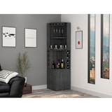 thumbnail of TUHOME Mueble bar esquinero Syrah, con soporte para copas - Roble Gris