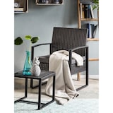 thumbnail of Möbilia Sitzgruppe 5-tlg Polyrattan | 2 Stühle inkl. Kissen B60 x T62 x H80 cm | Tisch B40 x T40 x H37 cm | anthrazit-grau | 10020001 | Serie GARTEN
