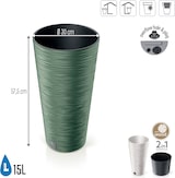 thumbnail of Prosperplast - Erdgrün farbeer Blumentopf mit Reservoir, FURU-Kollektion - 30 x 30 x 57,5 ​​cm, 15 l Fassungsvermögen