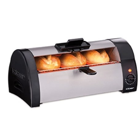 Cloer 3080 horno tostador Negro, Acero inoxidable
