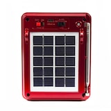 thumbnail of Micrófono megáfono con panel solar con amplificador de cabeza altavoz portátil (Rojo)