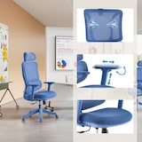 thumbnail of Sedia da ufficio / Sedia girevole Ergomy Colore 3D tessuto a rete / Seduta tessuto blu mybuero