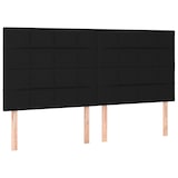 thumbnail of vidaXL Boxspringbett mit Matratze & LED Schwarz 200x200 cm Stoff