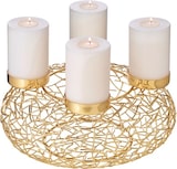 thumbnail of Adventskranz Milano (ø 34 cm), goldfarben, glänzend, Edelstahl