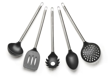 Excelsa lot de 5 ustensiles Classic nylon noir