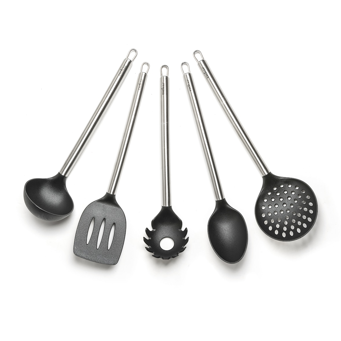 Excelsa lot de 5 ustensiles Classic nylon noir