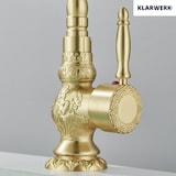 thumbnail of JULIAN | Torneira de banheiro alta vintage premium em ouro escovado | misturadora retrô de aço inox para pia independente - com torneira gastronomia