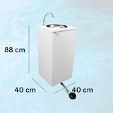 thumbnail of Lavandino Lavabo Lavello, Portatile Autonomo Trasportabile, Con Comando a Pedale, Mod. BASIC BIANCO