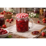 thumbnail of Set van 6 Glazen Jam Potjes met Handvat – 120 ml
